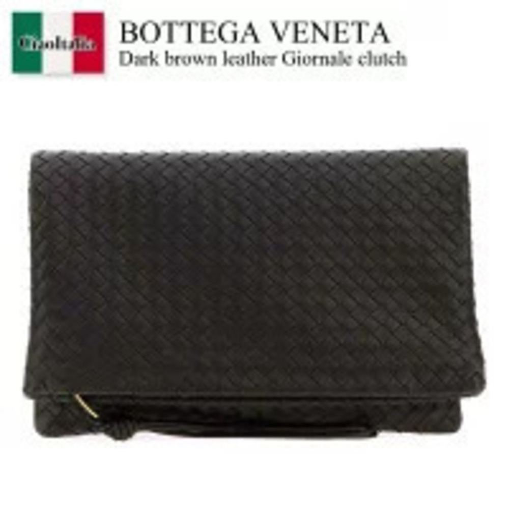 Bottega Veneta Bag Handbag Dark Brown Leather Giornale Clutch